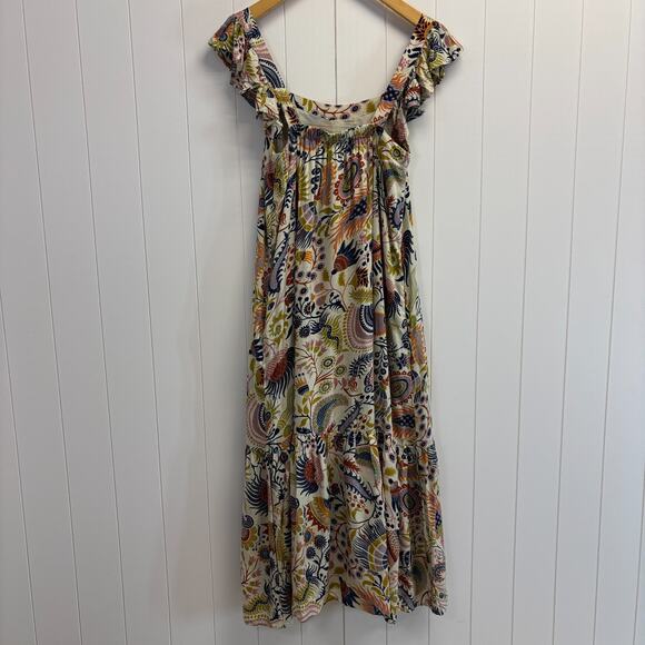 House of Harlow 1960 Womens Boho Floral Cottage Maxi Dress Size L Trad Wife NWT - Picture 2 of 10